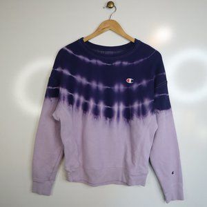 Champion Tye Dye Tie Dye Long Sleeve Sweater Med